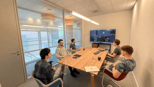 Photo of meeting at the Blender HQ