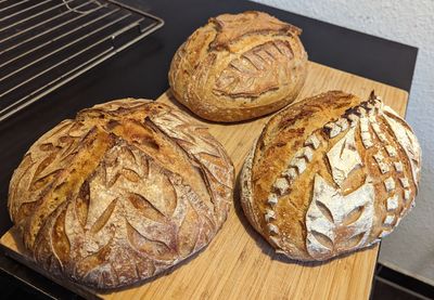 Some scored breads