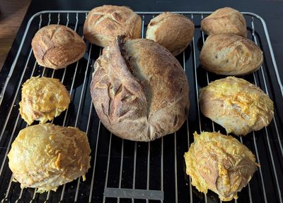 Bread rolls with cheese